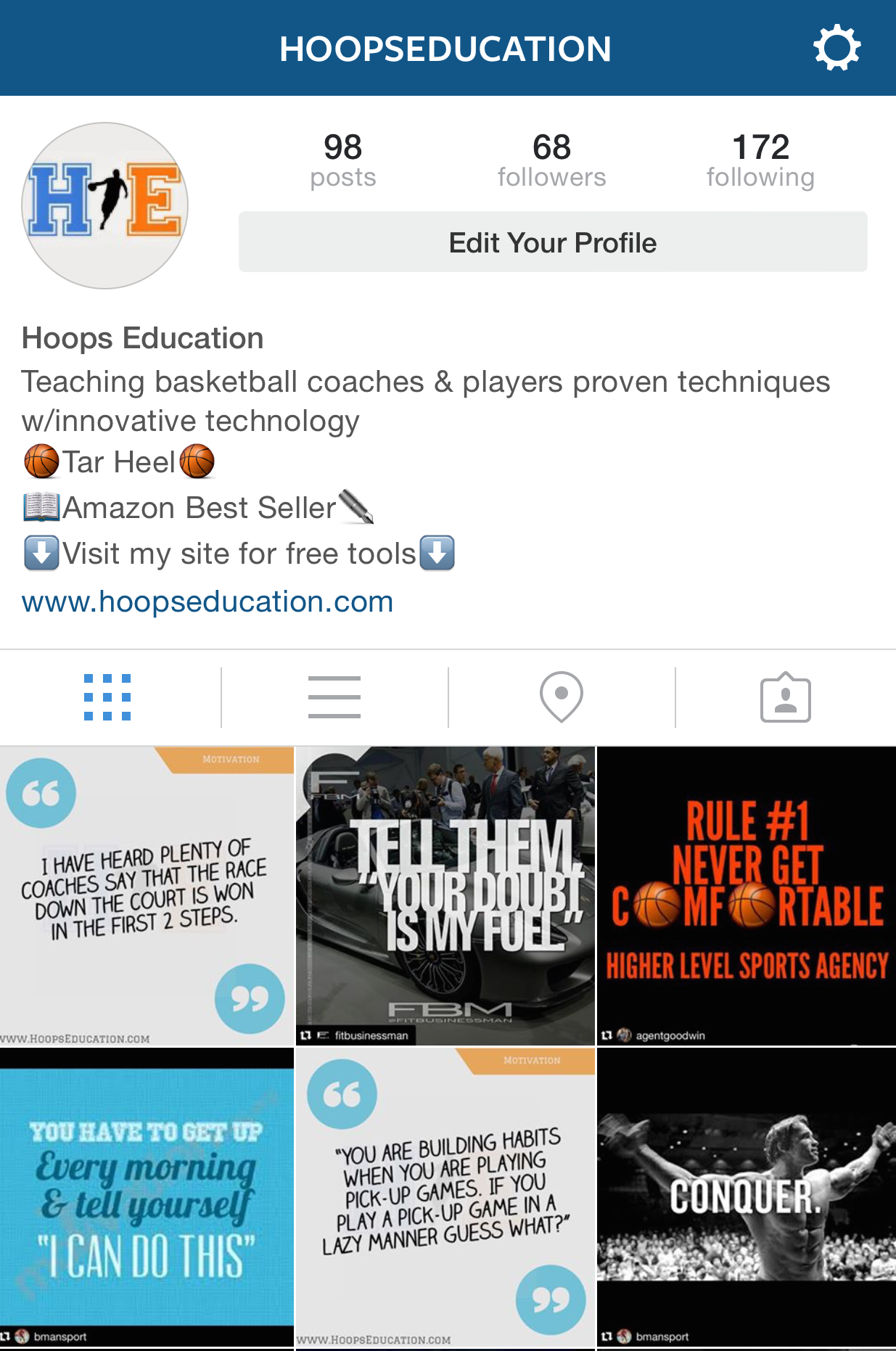 Hoops Education Instagram Profile